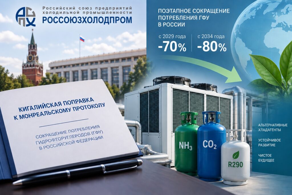 Россоюзхолодпром собирает предложения по переходу на хладагенты с низким ПГП