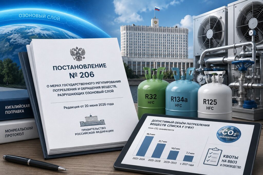 Правительство России обновило правила обращения озоноразрушающих веществ